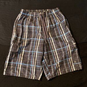 Beverly Hills Polo Club Grey Plaid Swimwear